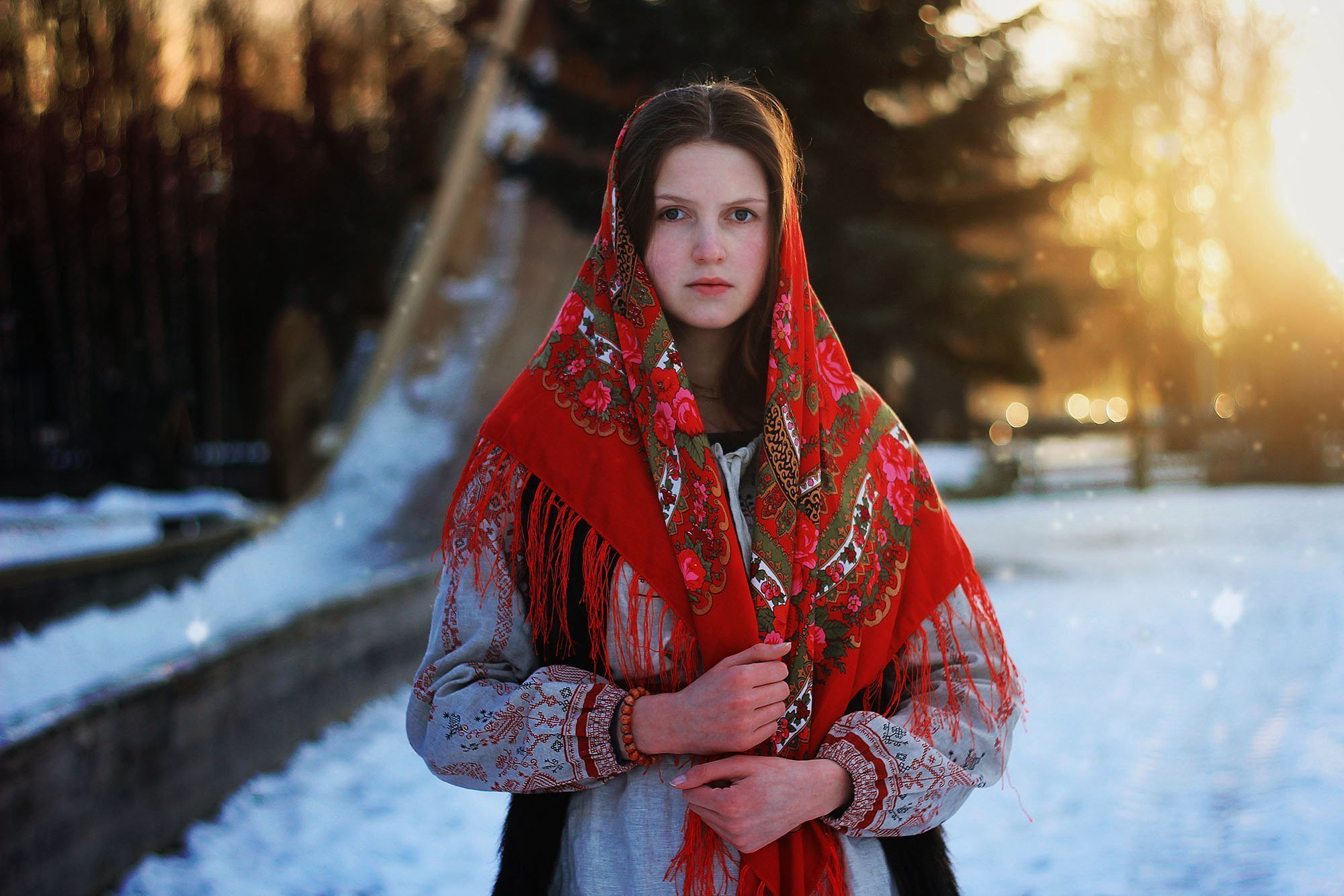 Girls in Slavic costumes in Juice di Fora